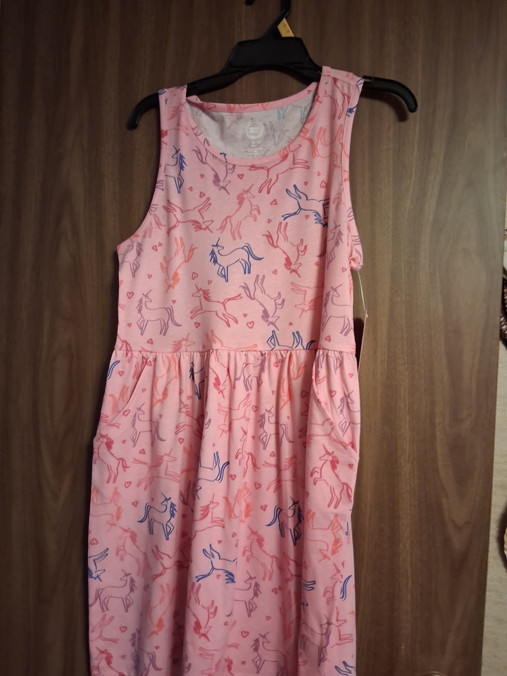 wonder nation Pink Unicorn Print Sleeveless Dress